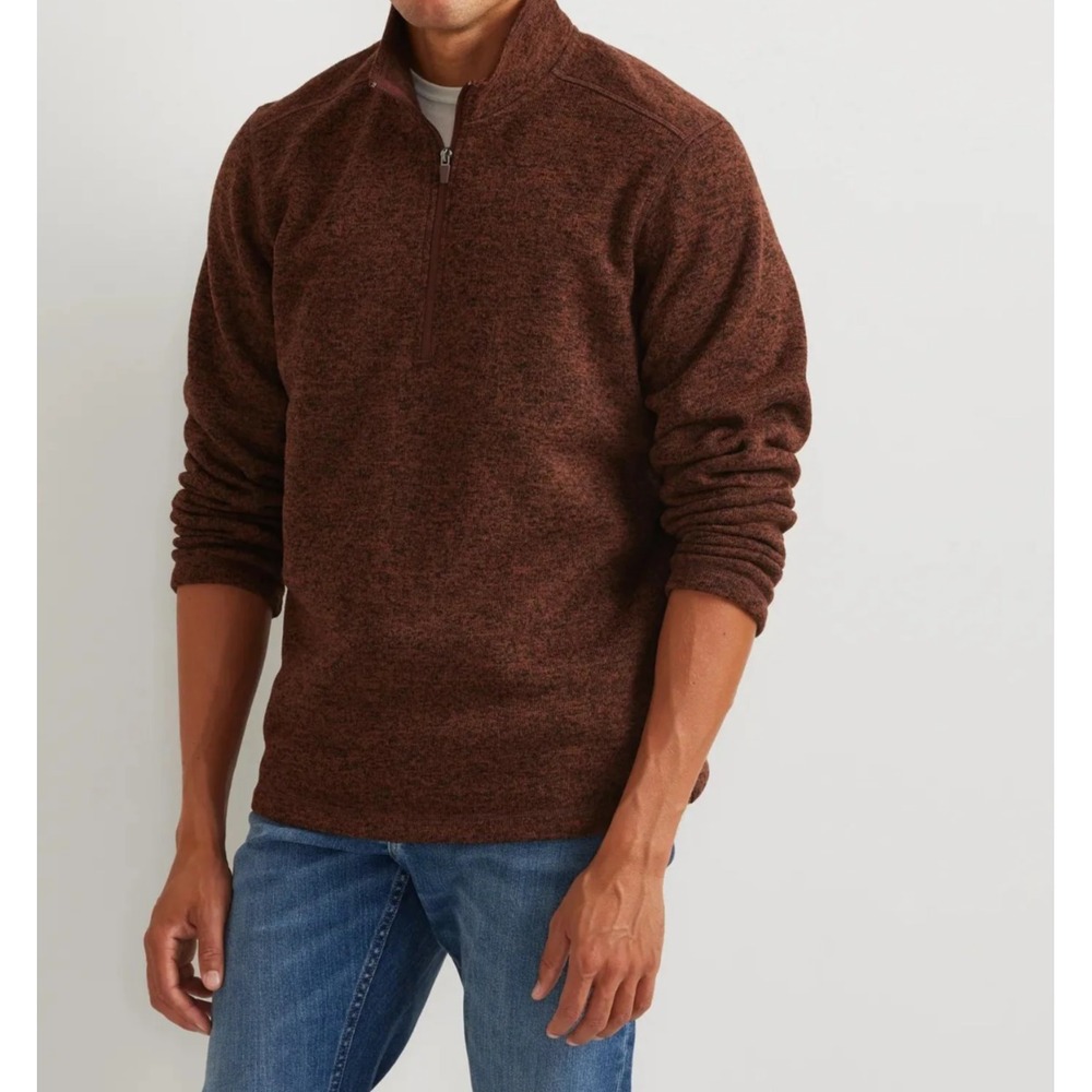 NWT Eddie Bauer Men size Large Radiator 1/4 Zip Fleece Pullover Jacket Sweater k